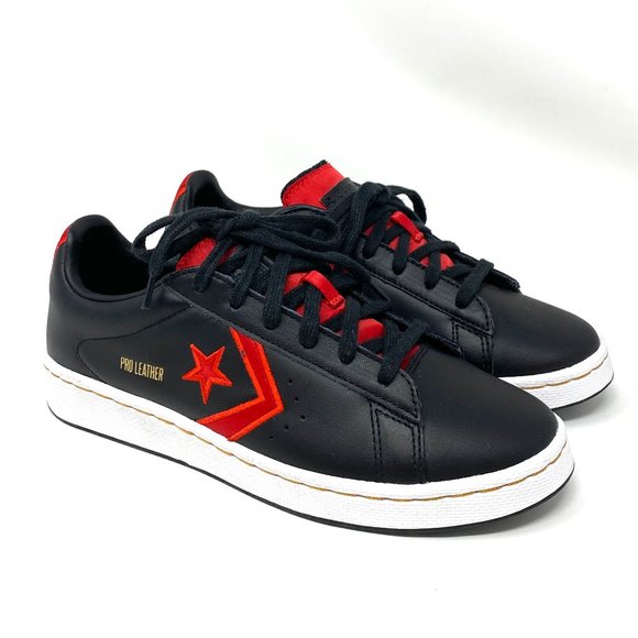 Converse Shoes - Converse Women Size 168871C PRO LEATHER OX Red Black Breathability Low Sneaker